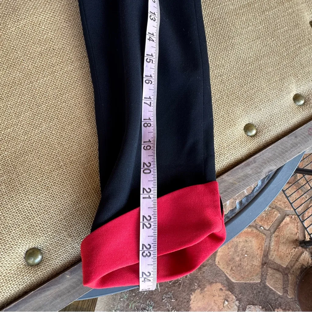 Vintage Christian Dior Black Red Cuff Blazer Size 12 USA Made Wool Blend Classic - Image 13
