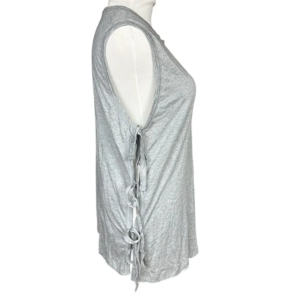 Helmut Lang Women's Women's Side Tie Tank Top Fog Melange Gray Size M - Image 6