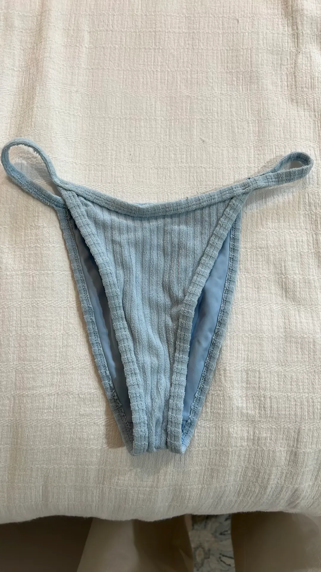 LA Hearts by PacSun Blue London Terry Ribbed Bikini - Image 6