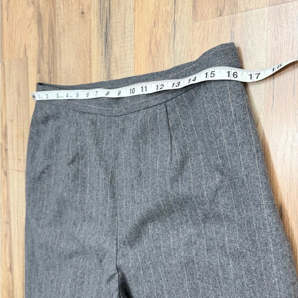 Kasper Women's Wool Blend Pinstripe Dress Pants Gray Size 14 Career Work Classic - Image 9