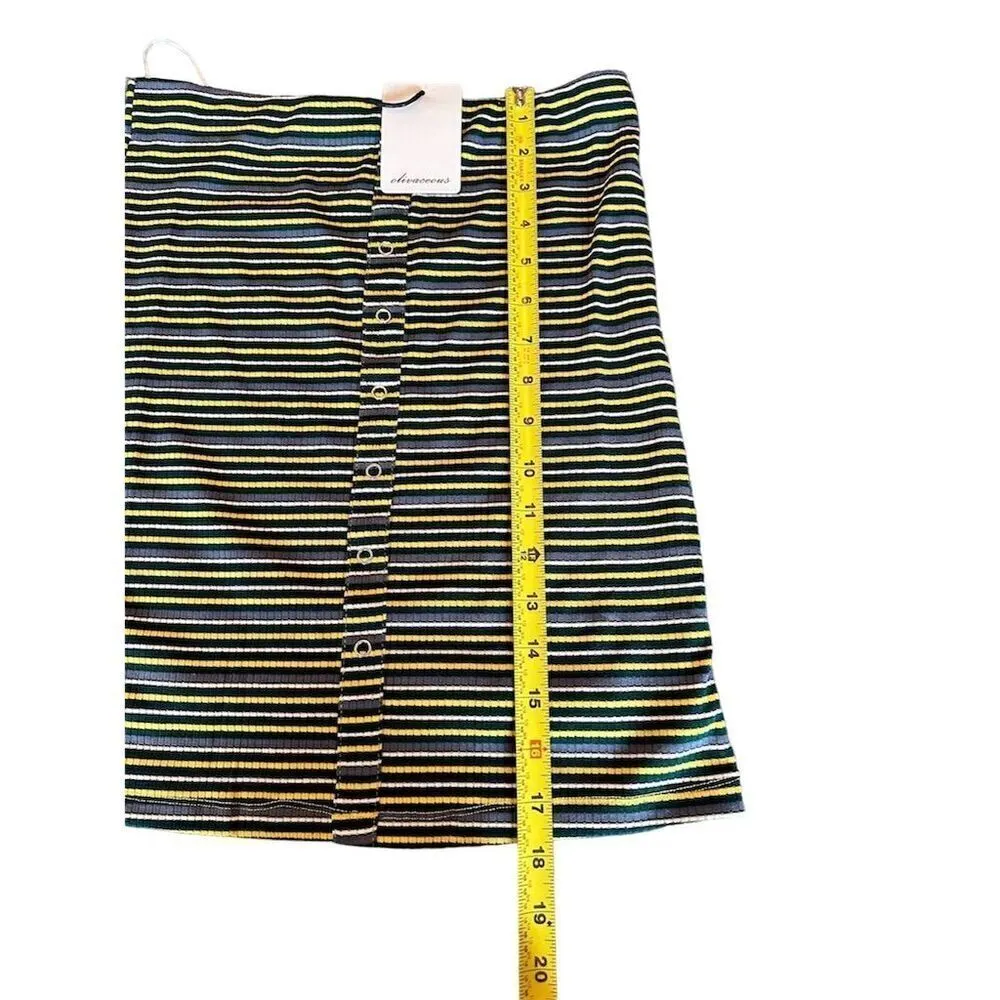 Olivaceous Women's Striped 2-Piece Skirt & Tank Top Set Size M Casual - Image 6
