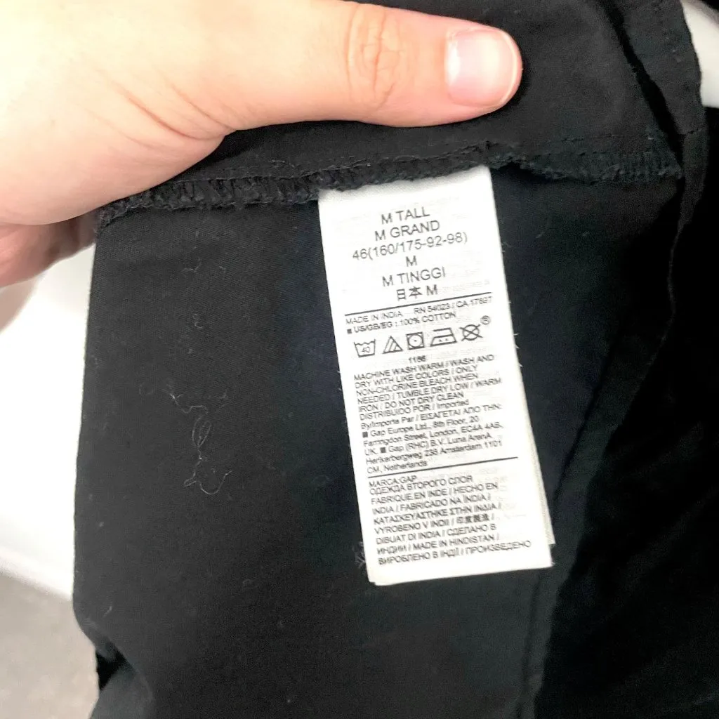 Gap Puff Sleeve Cut Out Midi Dress Long Sleeve Black Size M Tall - Image 7