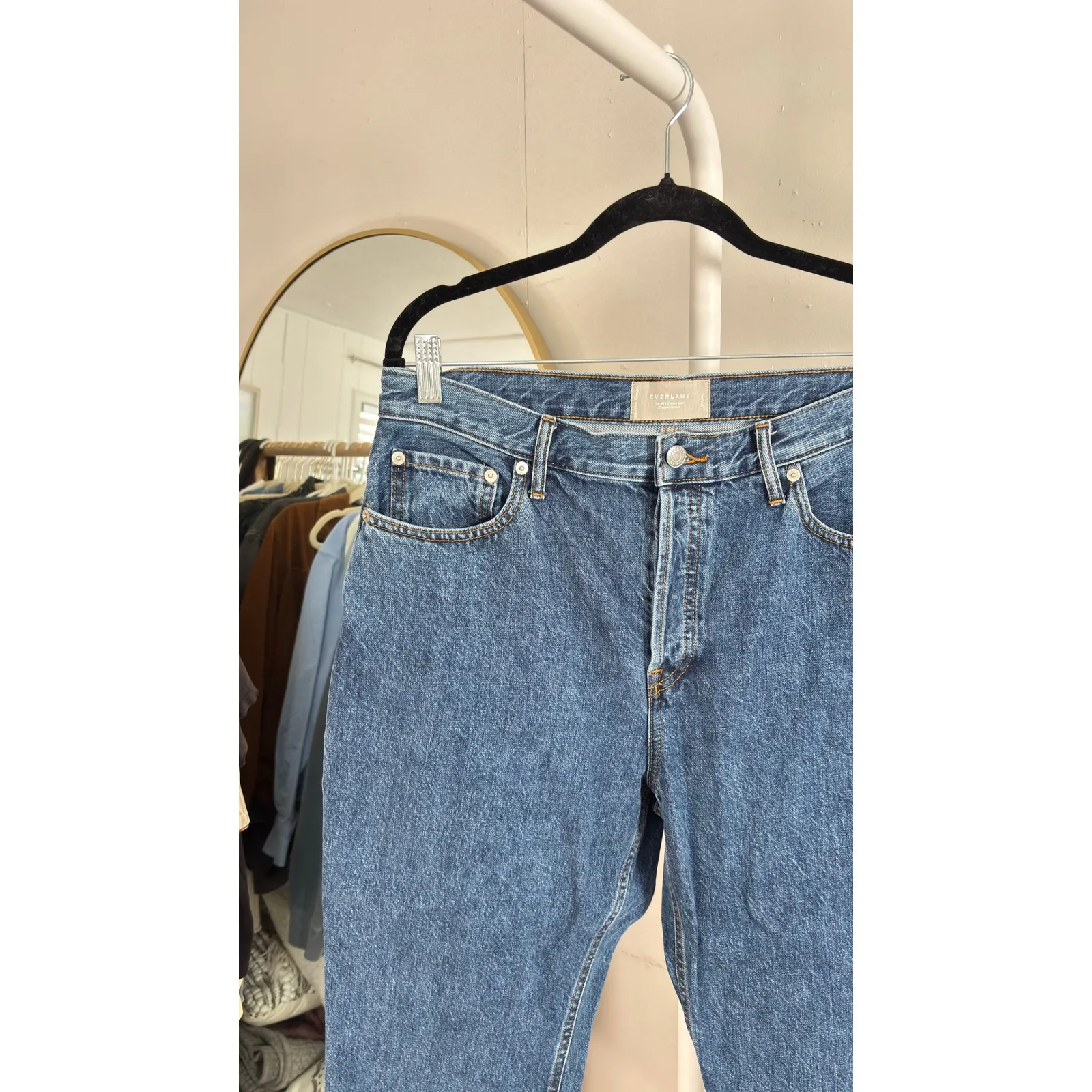 $128 Everlane The 90s Cheeky Jeans Organic Cotton Blue Size 31 - Image 5
