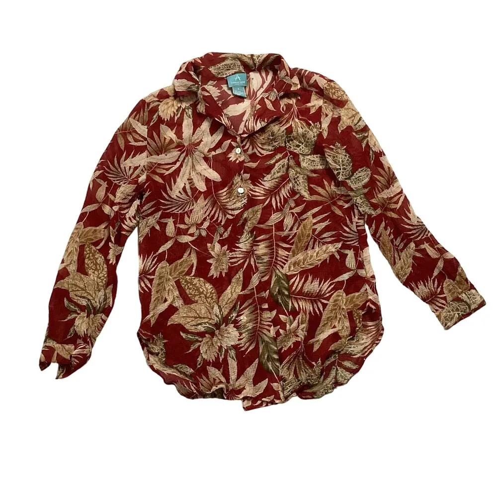 August Silk Hawaiian Print Button Down - Image 3
