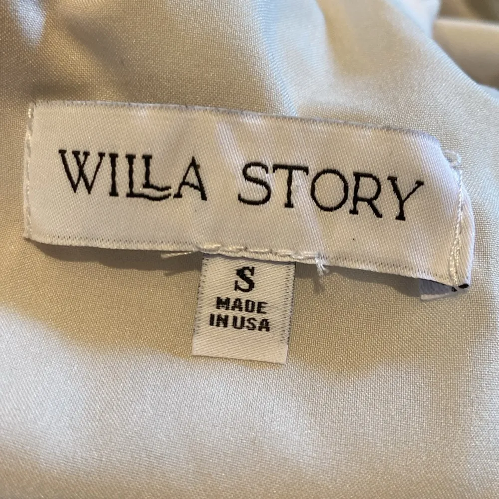 Anthropologie Willa Story Flutter S/S High Neck Layered Shell Top SMALL Green - Image 10