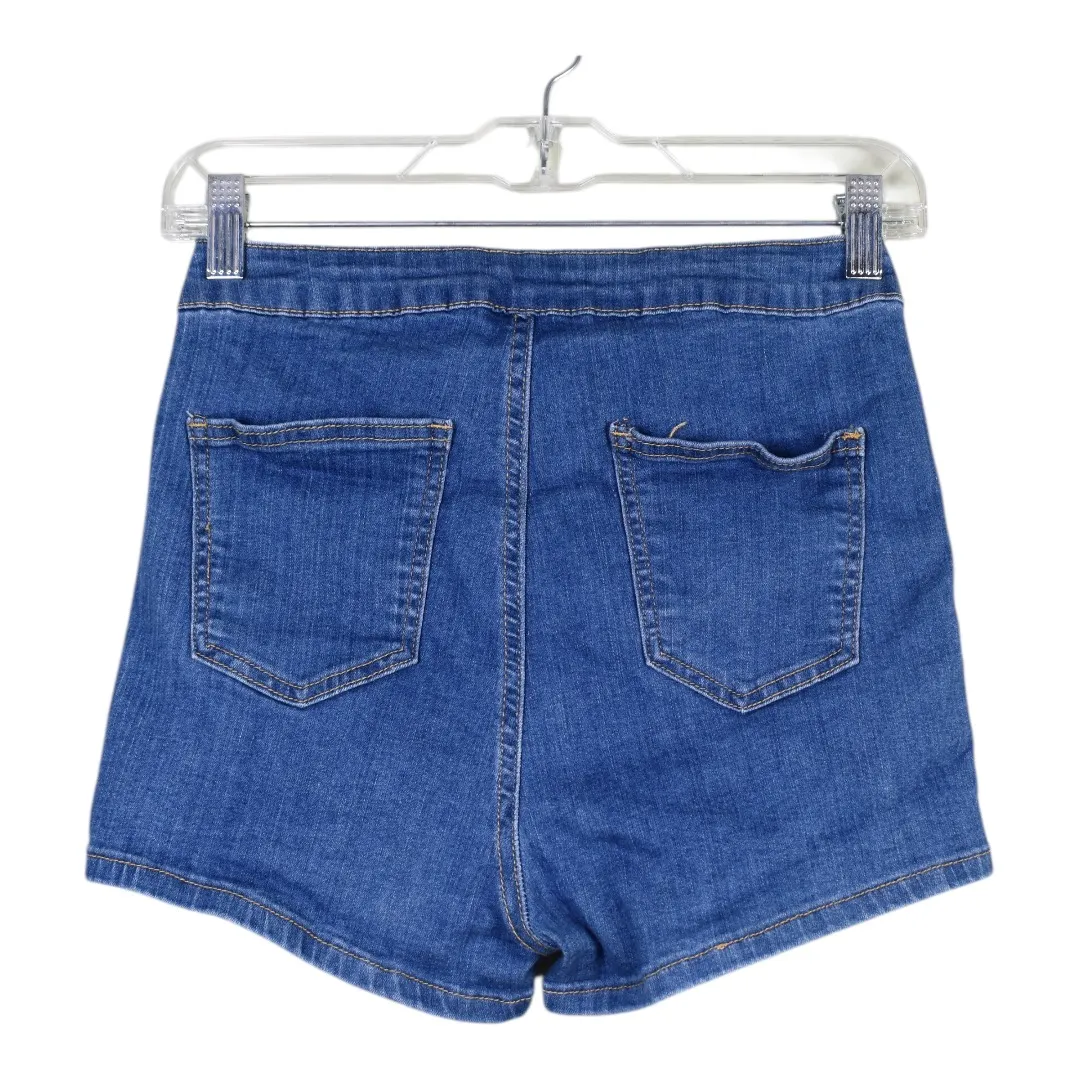SHEIN High Rise Denim Shorts US 4 S Medium Wash Jean Jorts Summer Casual - Image 2