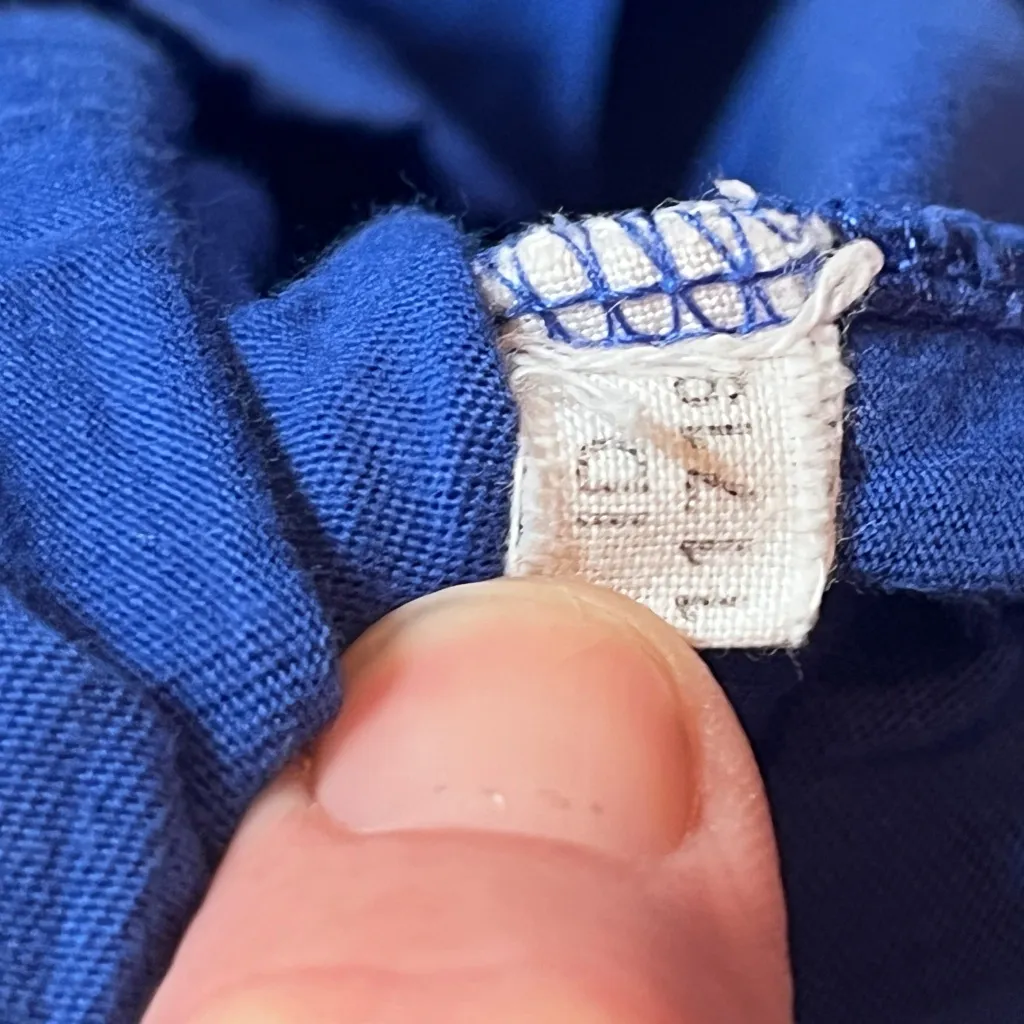 Victoria’s Secret Gold Label Vintage 80s Embroidered Blue‎ Nightgown Size Large - Image 6