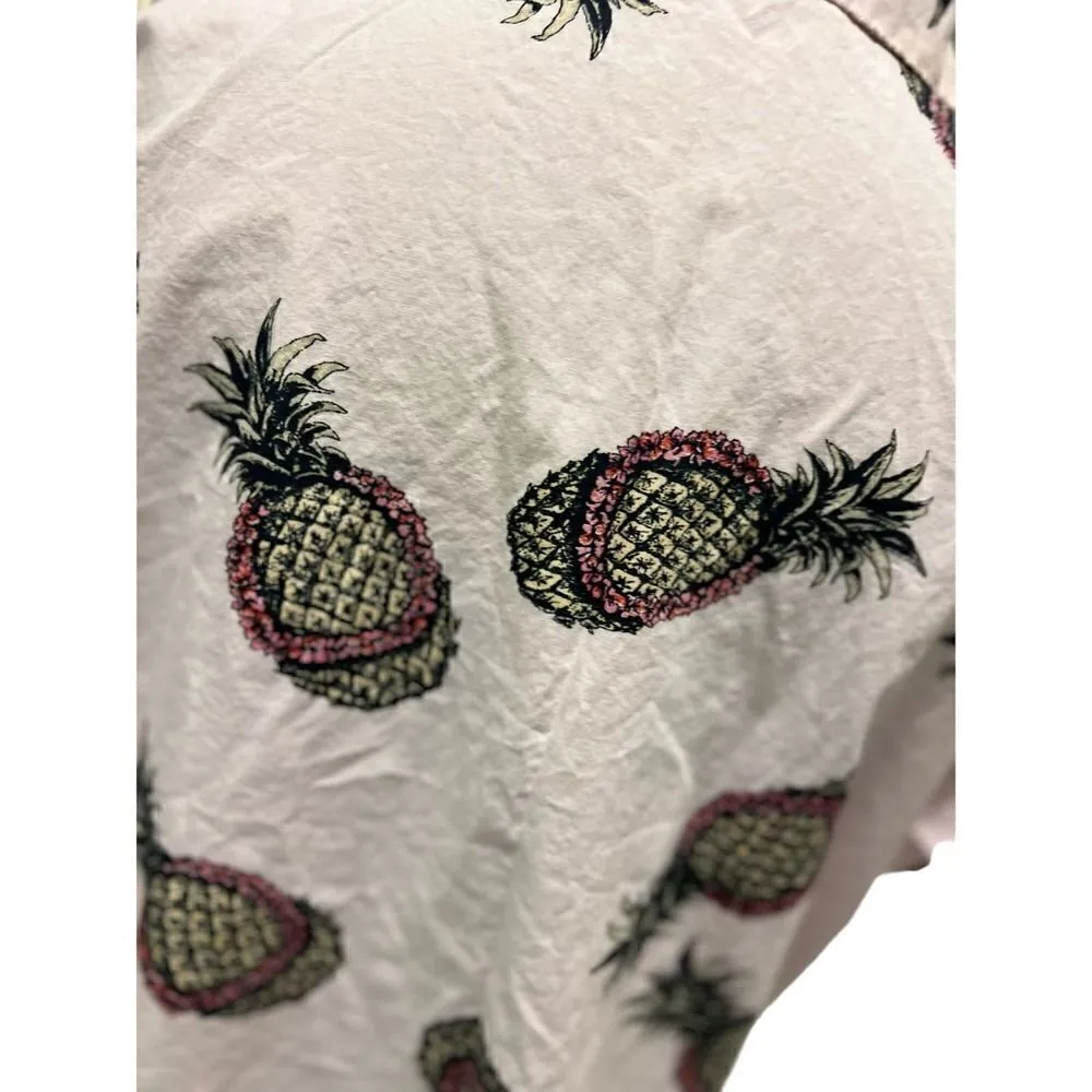 KIYOMI ALOHA PINK SHIRT PINEAPPLE AND LEI SIZE LARGE - Image 5