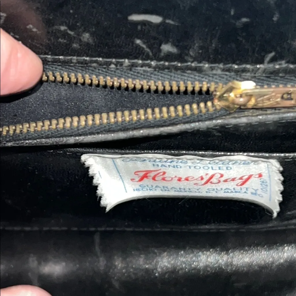 1940s Vintage Flores Bags Chic Cream Embossed Shoulder Bag (RARE & 1 of a kind!) - Image 11