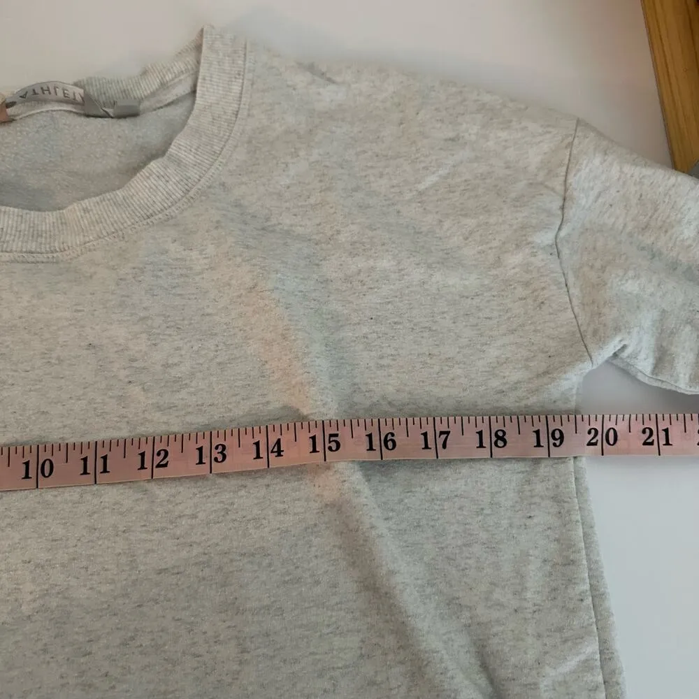 Athleta Coaster Luxe Sweatshirt Top Fog Grey Heathered Pullover Size Small - Image 9
