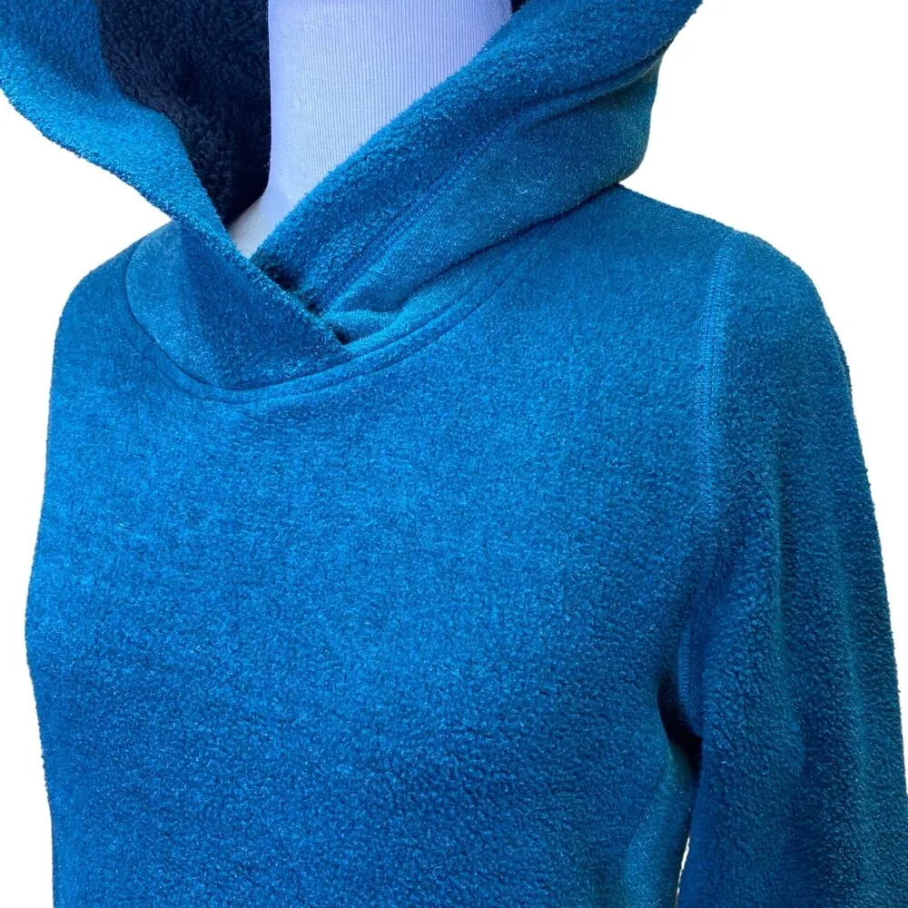 Alo Teal Pullover Shelter Poncho Sherpa Fleece Hoodie Size Small Green - Image 2