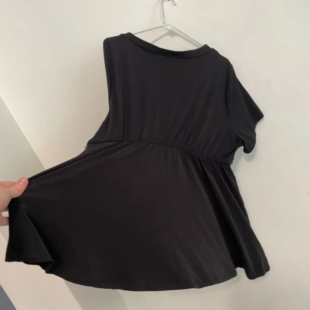 NEW NWT TORRID 3 Plus Size Jersey Knit Faux Wrap Top Black Short Sleeve NO BELT - Image 15