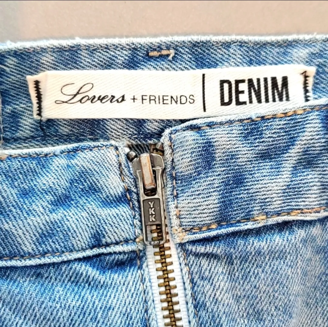 Lovers + Friends New  Denim Skirt With Zipper - Image 3