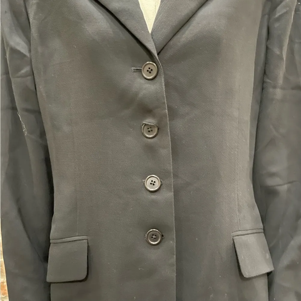 Linda Allard for  long black 100% wool blazer / 10 / Excellent condition - Image 12