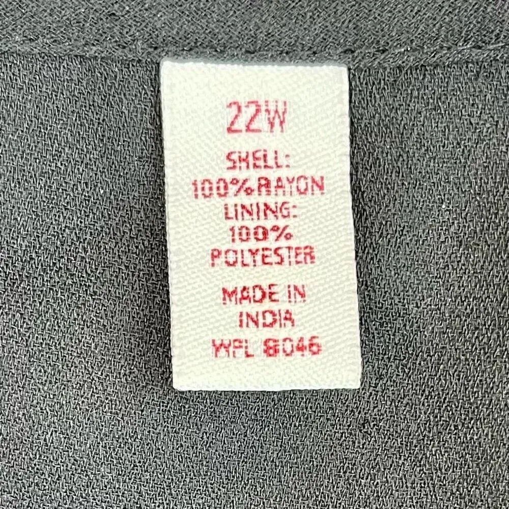 Women’s Black Dress Tank and Floral Beaded Scarf 22W - Image 7