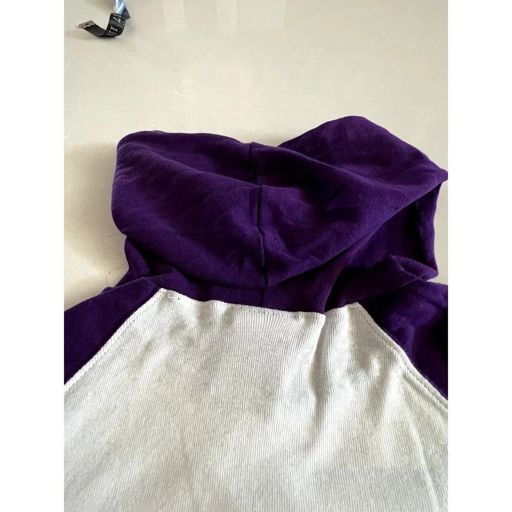 Minnesota Vikings Crystal Shiny Long Sleeve White and Purple Top Womens Size Med - Image 3