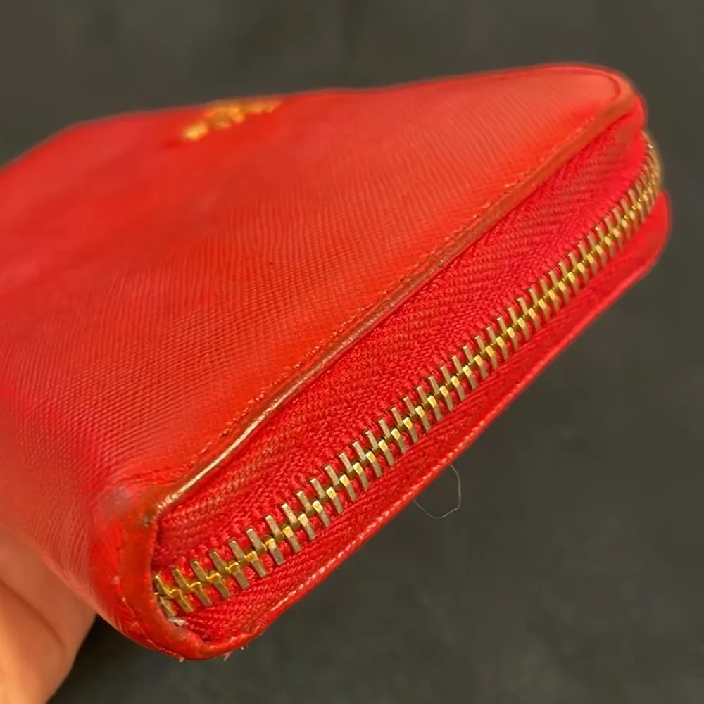 Prada  Scarlet Red Zip-Around Wallet - Image 4
