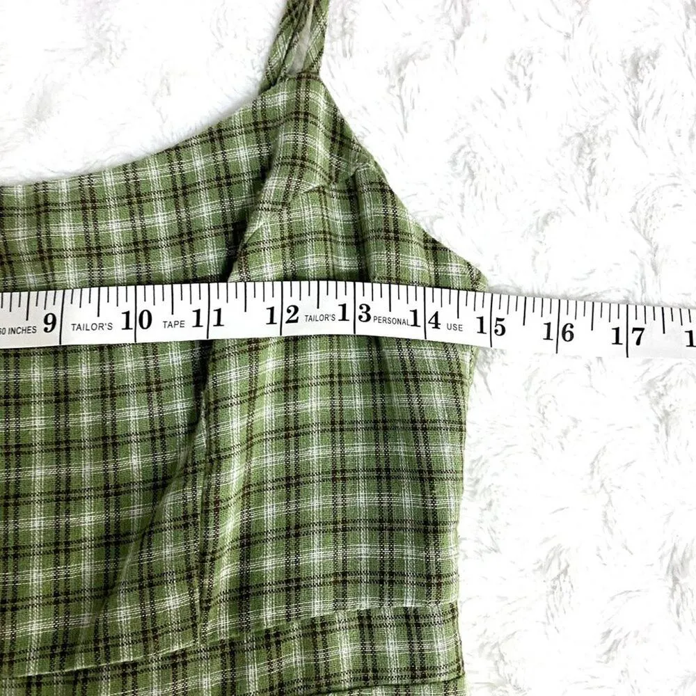 Urban Outfitters Green Emma Plaid Sleeveless Preppy A-line Mini Dress 0 - Image 8