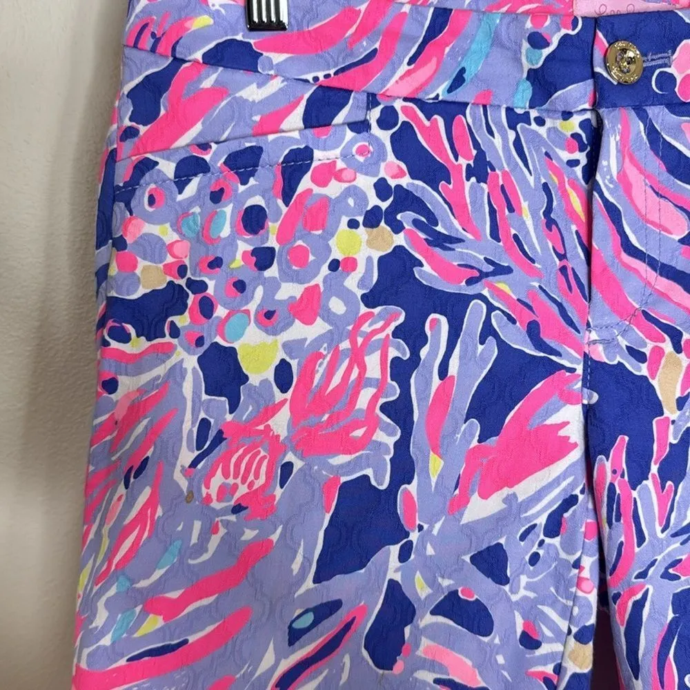 Lilly Pulitzer simply chic Kelly skinny ankle pants size 4 colorful cotton - Image 9