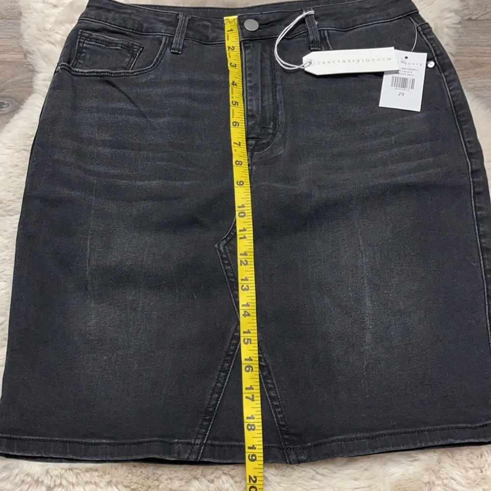 Sanctuary Denim Black Skirt Size 29 (8) - Image 9