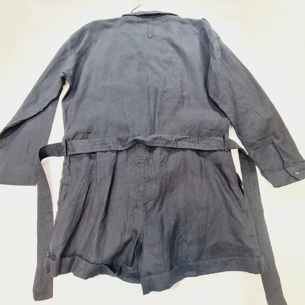 ACACIA Billy Linen Jumpsuit in Deep Navy Medium - Image 13