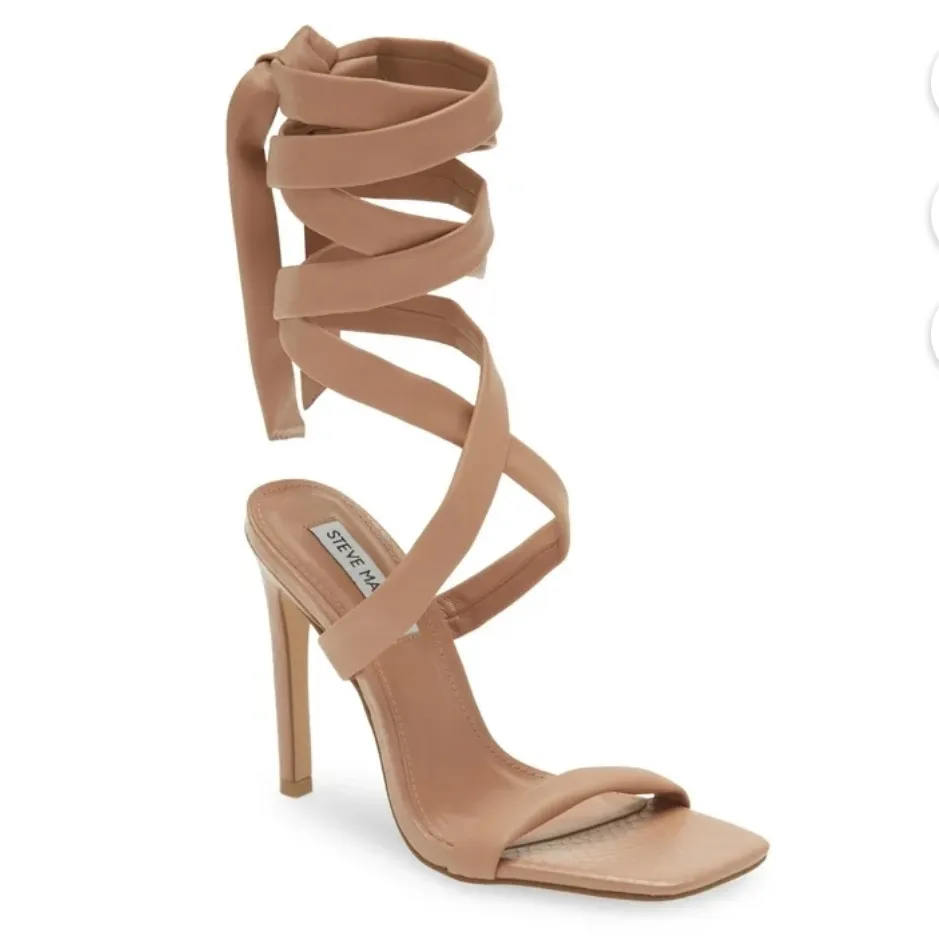 STEVE MADDEN Utilize Nude Crocodile Strappy Heels - Image 2