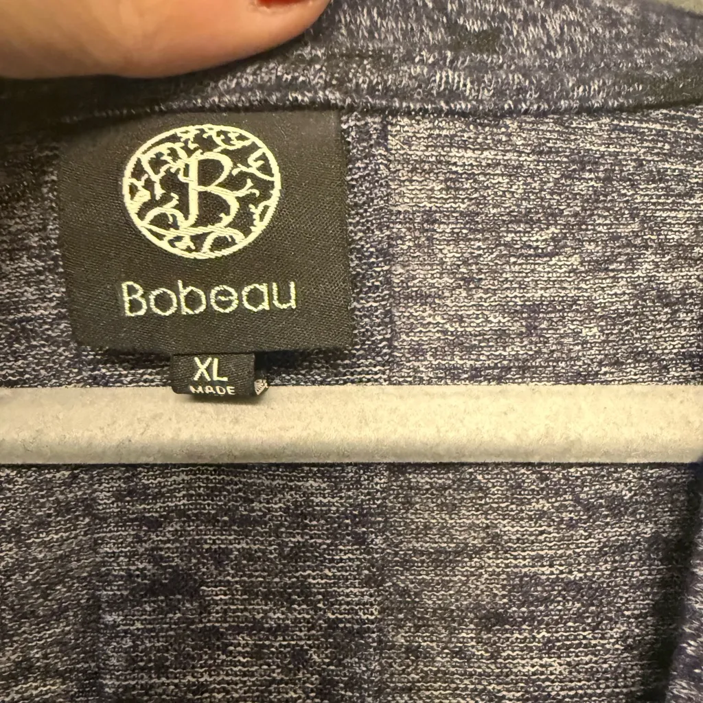 Bobeau Womens Blue Denim Faded Stars Print Long Sleeve Tunic XL - Image 4