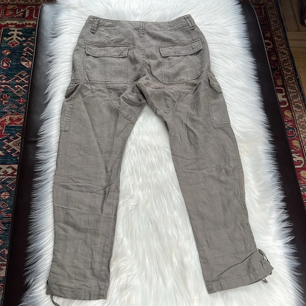 Joie Green Linen Telutci Cargo Pants - Image 7