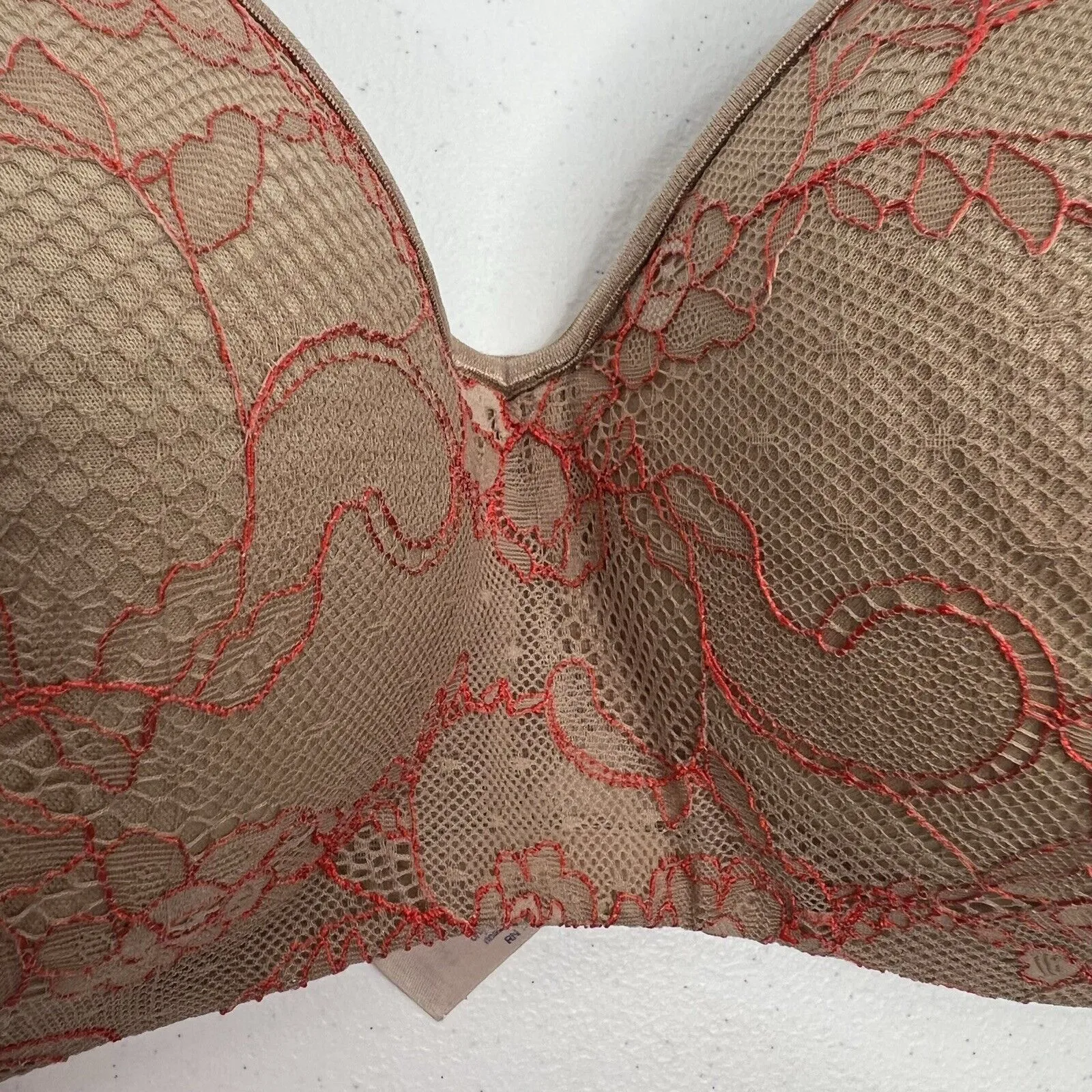 Cacique Size 42D Bra Lightly Lined Full Coverage Wireless No Wire Beige Women’s - Image 4