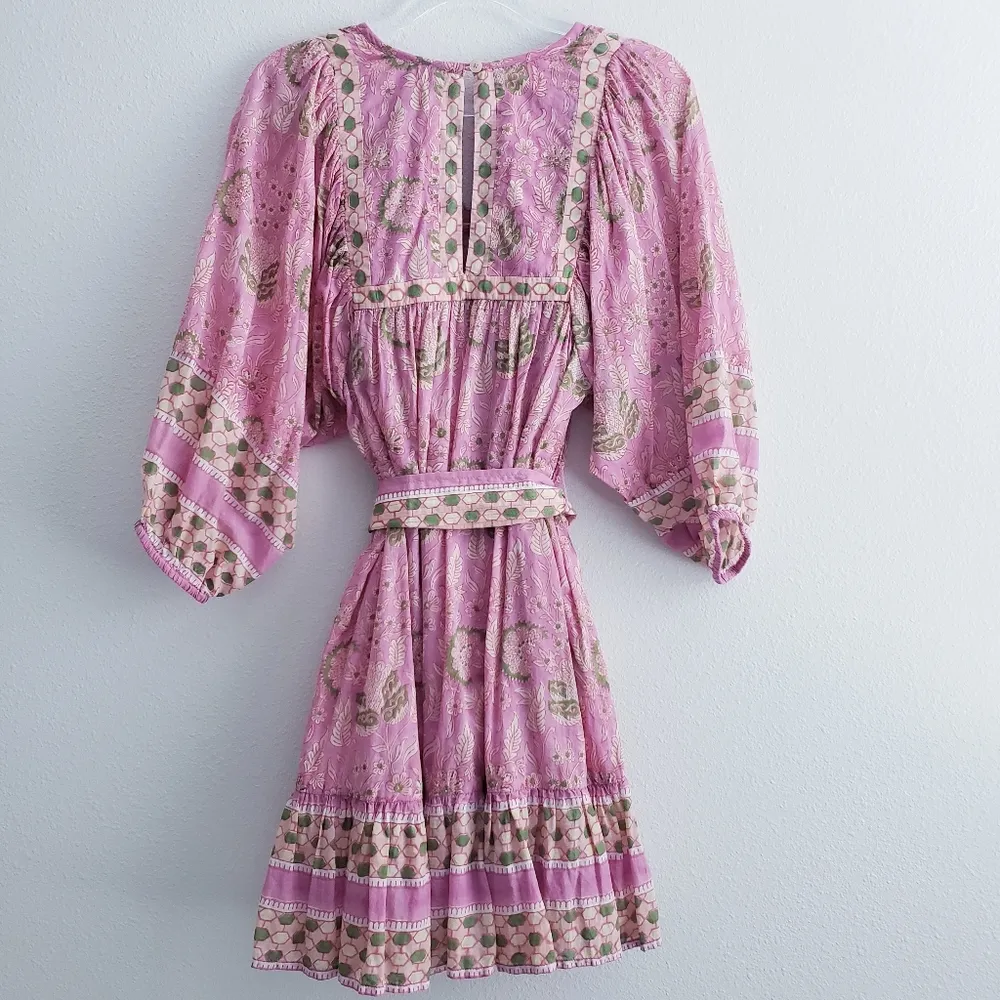 Cleobella Magdalena mini wildflower balloon sleeve dress - Image 8