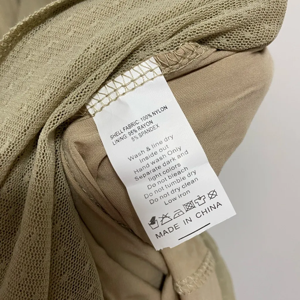 Mia Joy Elegant Olive Green Maxi Dress Size L - Image 5