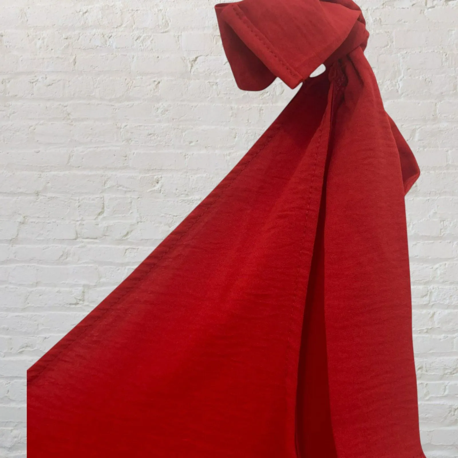 BiBi Tie Shoulder Wrap Top Red M/L Casual Chic Size L - Image 11