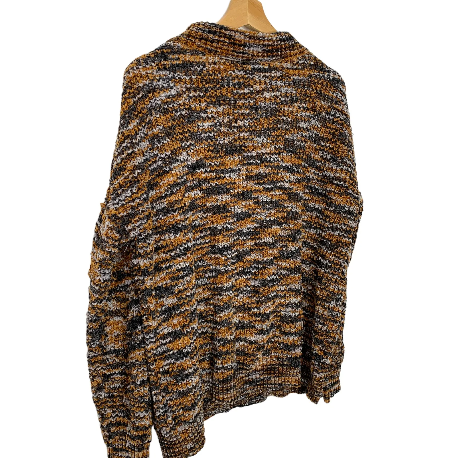 Leo & Nicole Medium Mock Turtle Neck Zip Sweater Medium Brown - Image 3