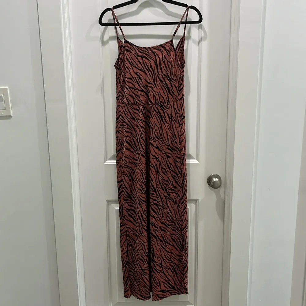 Anthropologie Elyse Animal Print Printed Bias Slip Dress Sz XS - Image 9