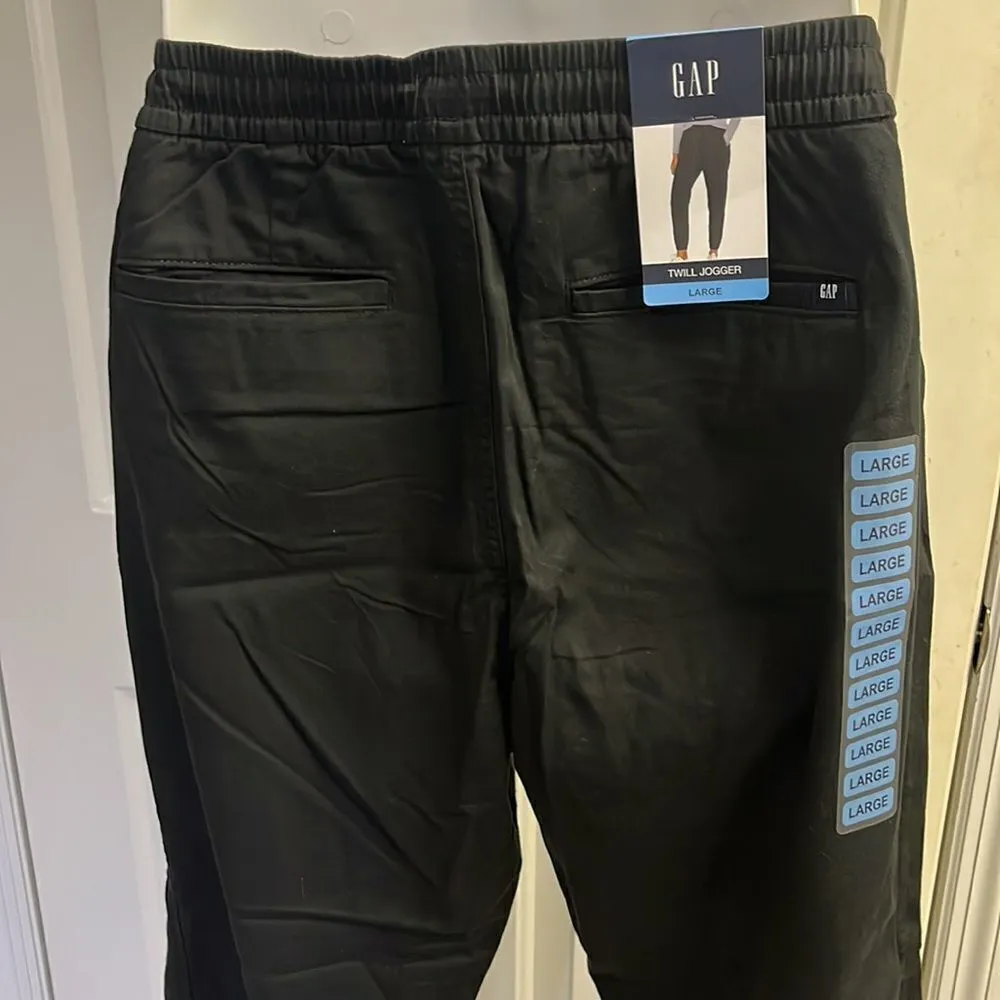 Gap Black Women’s Pull On Cargo Twill Joggers with Drawstrings and Back Pockets- - Image 9