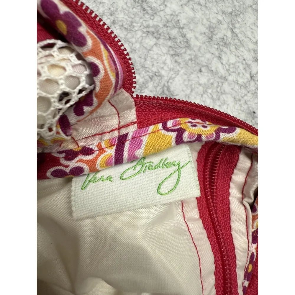 Vera Bradley Cosmetic Bag Womens Small Quilted Floral Paisley Travel Case Organi - Image 5