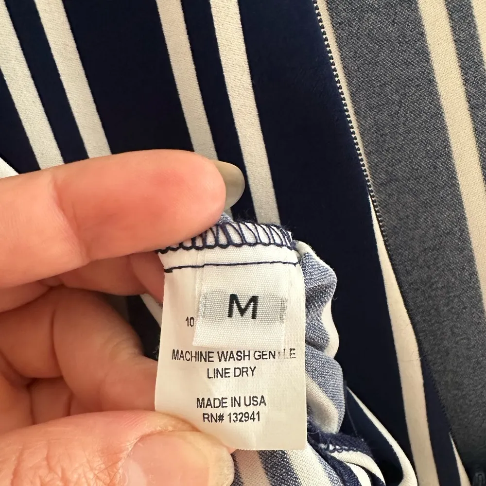 Amanda Uprichard Jumpsuit Navy Stripped - Image 8