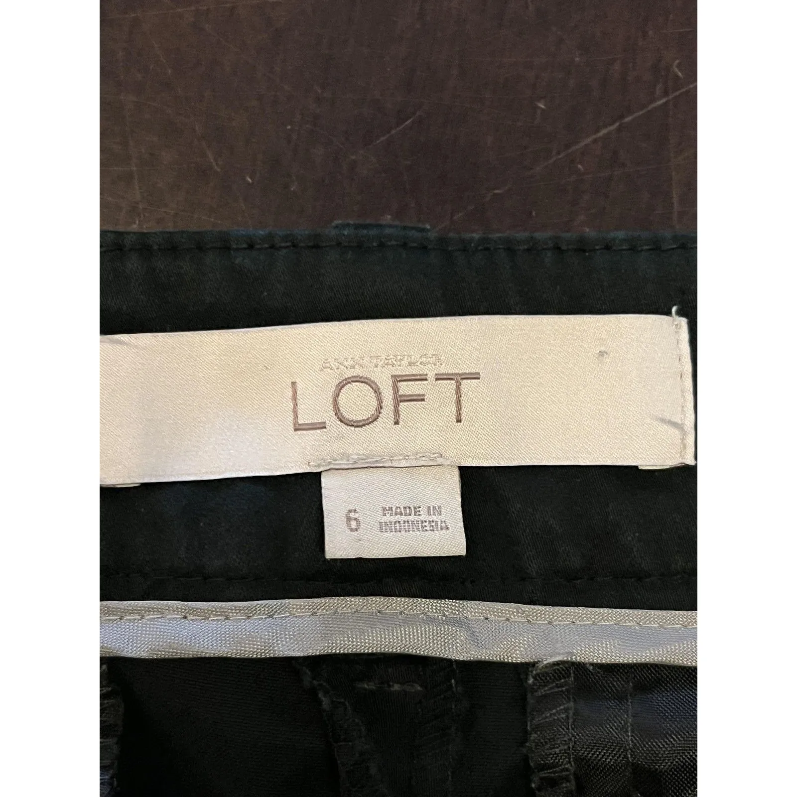 Ann Taylor LOFT Shorts Womens 6 Black Chino Bermuda Dress Stretch Pockets City - Image 3