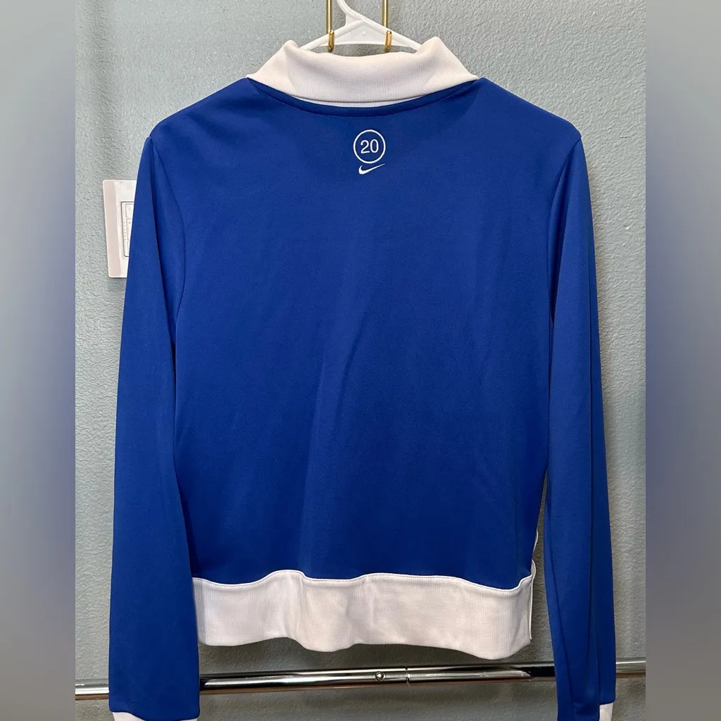 Y2K NIKE Popper Blue Bomber Jacket size L & Nike Capri Bottom size M Sold as Set - Image 6