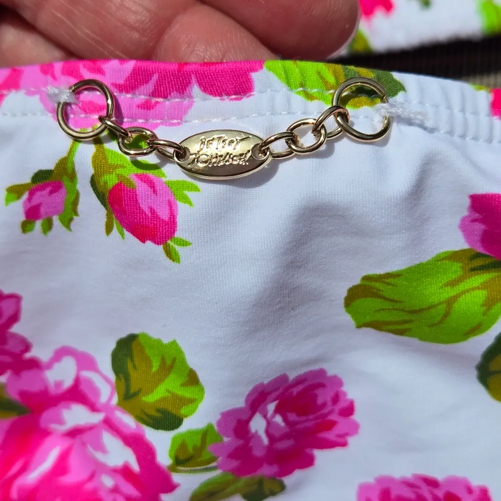 Betsey Johnson Love Always Pink Rose Corset High Waist Bikini Set NWT M - Image 6