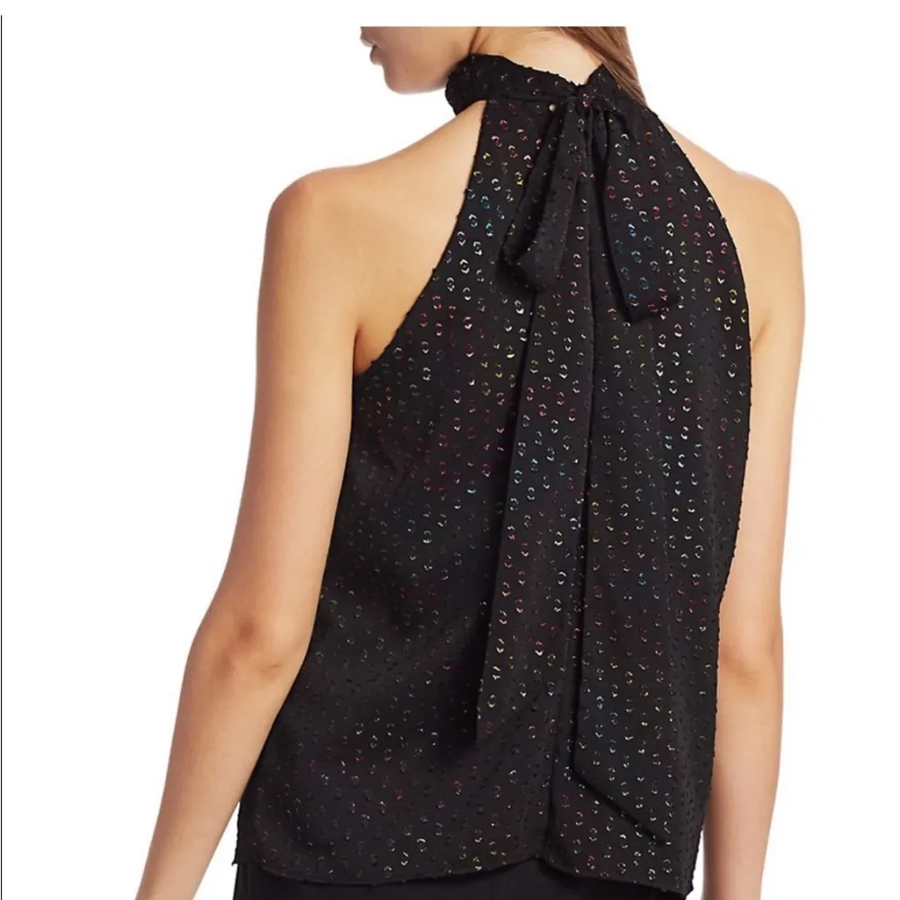 Milly Emma Tie Neck Rainbow Tank Top - Image 3