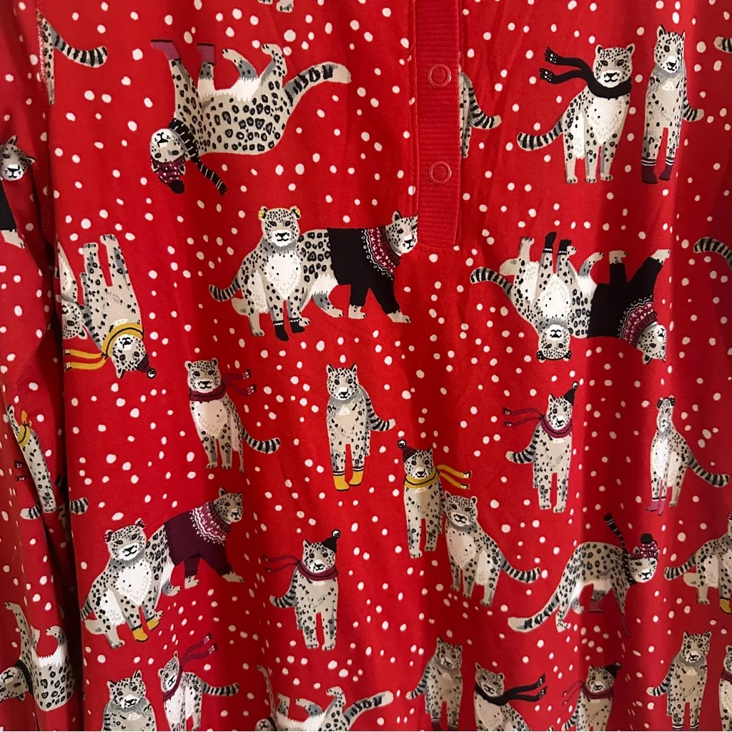 Secret Treasure’s Christmas Cheetah Pajama Top - Image 3