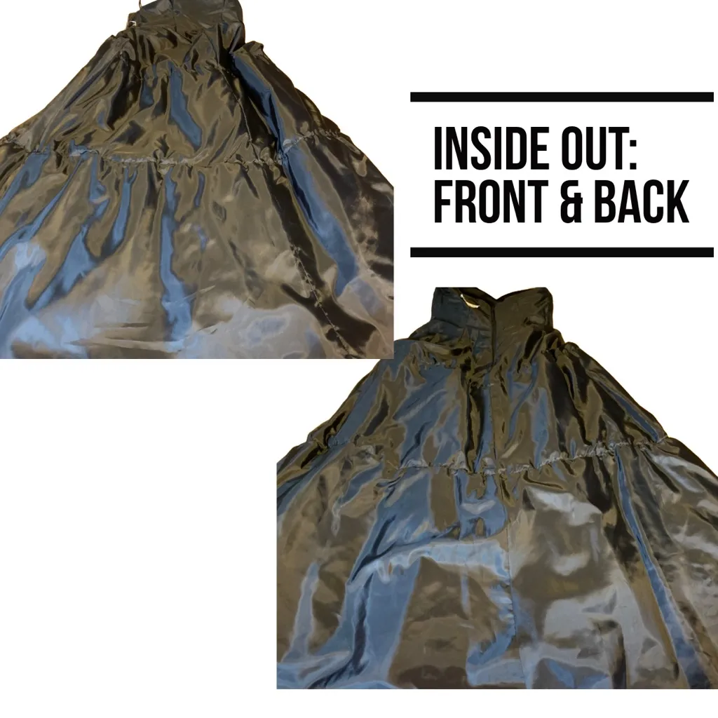 VICTOR COSTA VINTAGE 1980’S PINK & BLACK STRAPLESS FLORAL PRINT DRESS (8) - Image 11