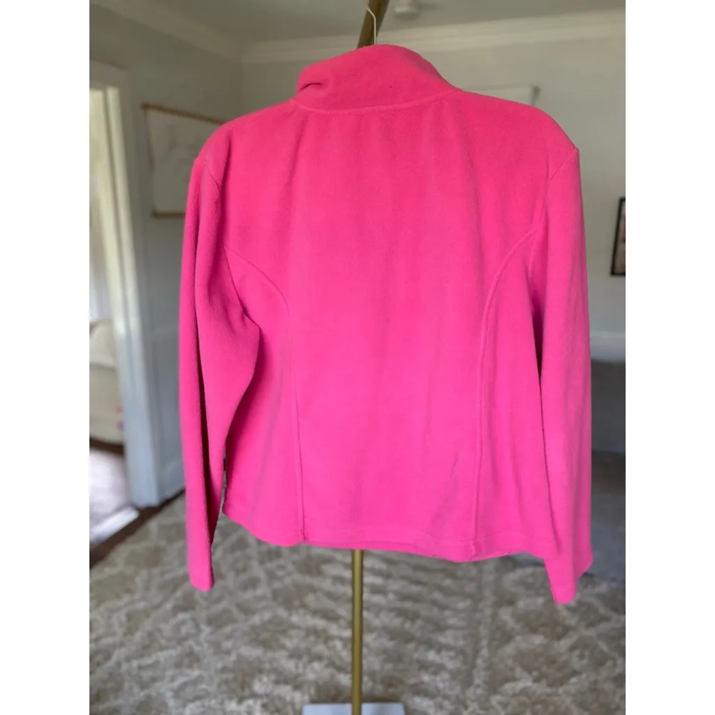 Mountain Lake Half Zip Pullover Fleece Kangaroo Pocket Hot Pink Buttery Soft LP - Image 3