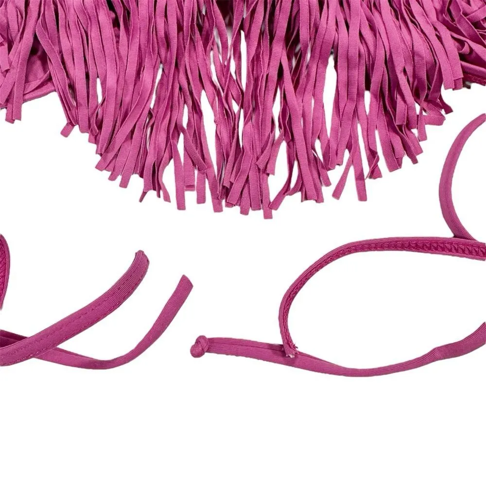 L*Space Size Small Audrey Fringe Halter Bikini Top Swimwear - Image 4