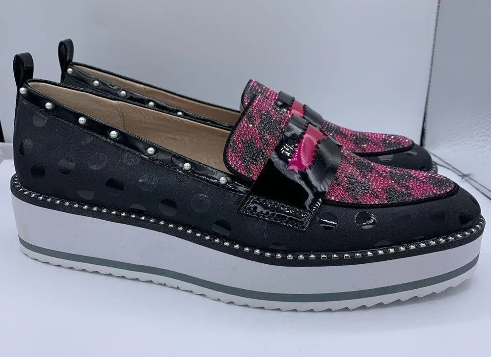 rhinestone jewel slip on platform shoes women’s Size 9 1/2 - Image 6