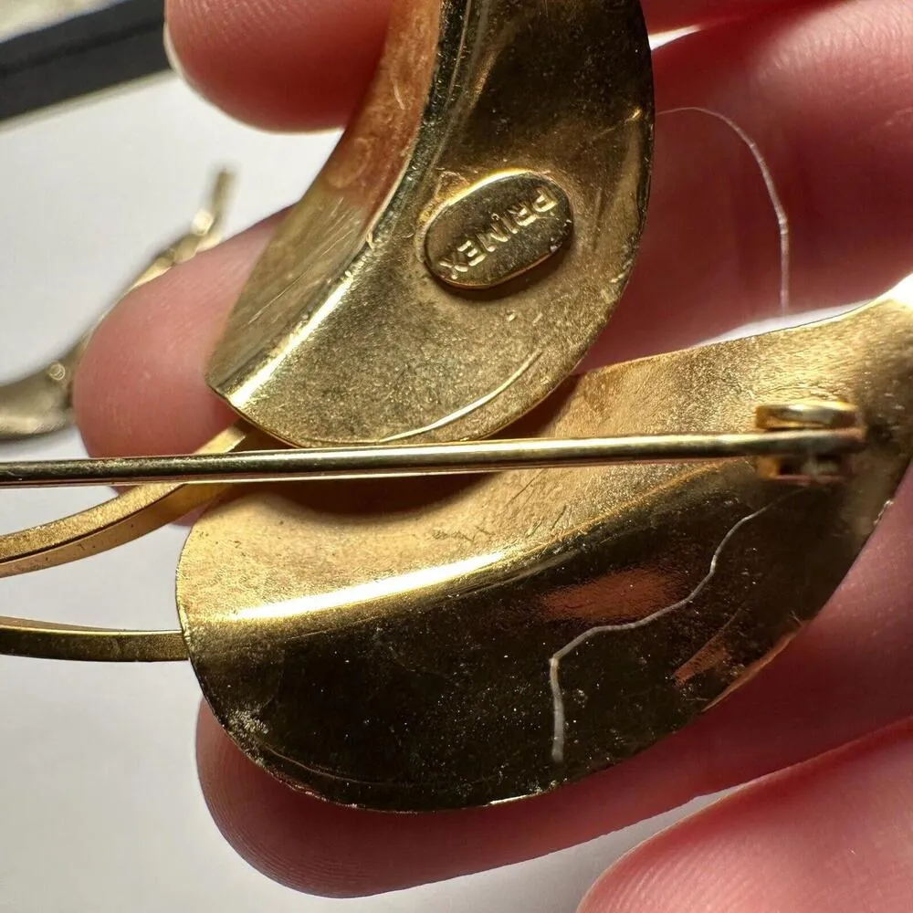 Leaf / Leaves Gold Tone Brooch Pins 1 Signed Primex Lot Of 3 - Image 10