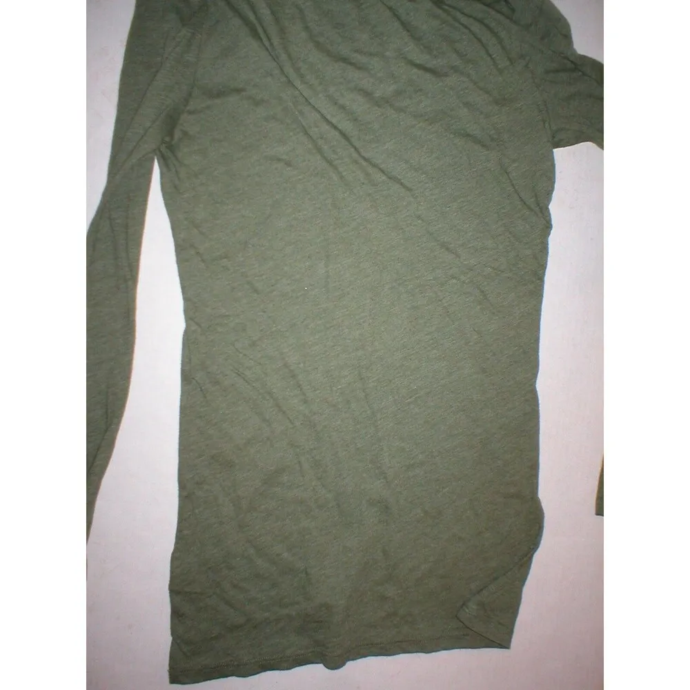 New Womens Threads 4 Thought Organic Cotton Long Top Tee Peace Army Green Small - Image 2