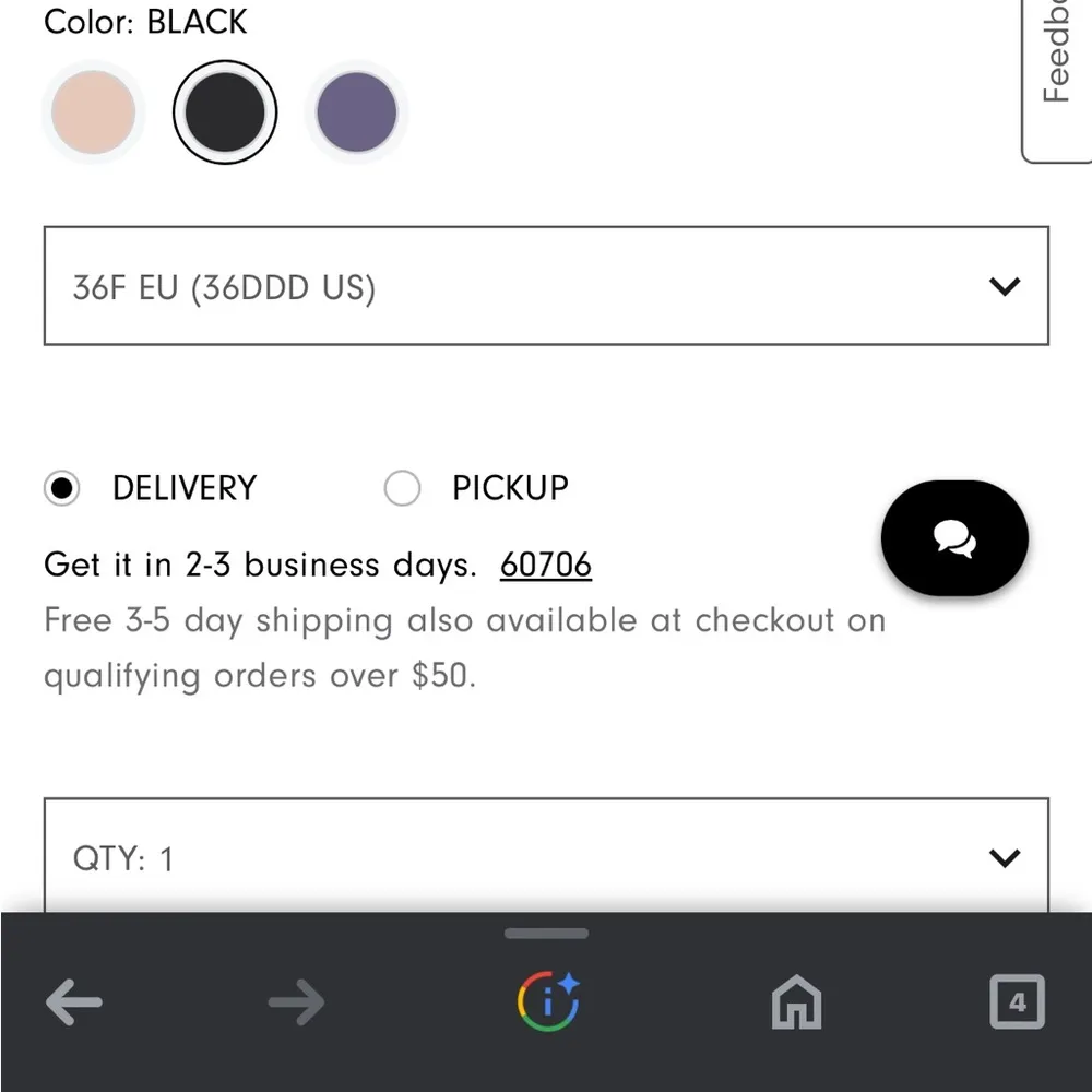 ThirdLove 24/7 Classic Uplift plunge bra black, size 36F - Image 14