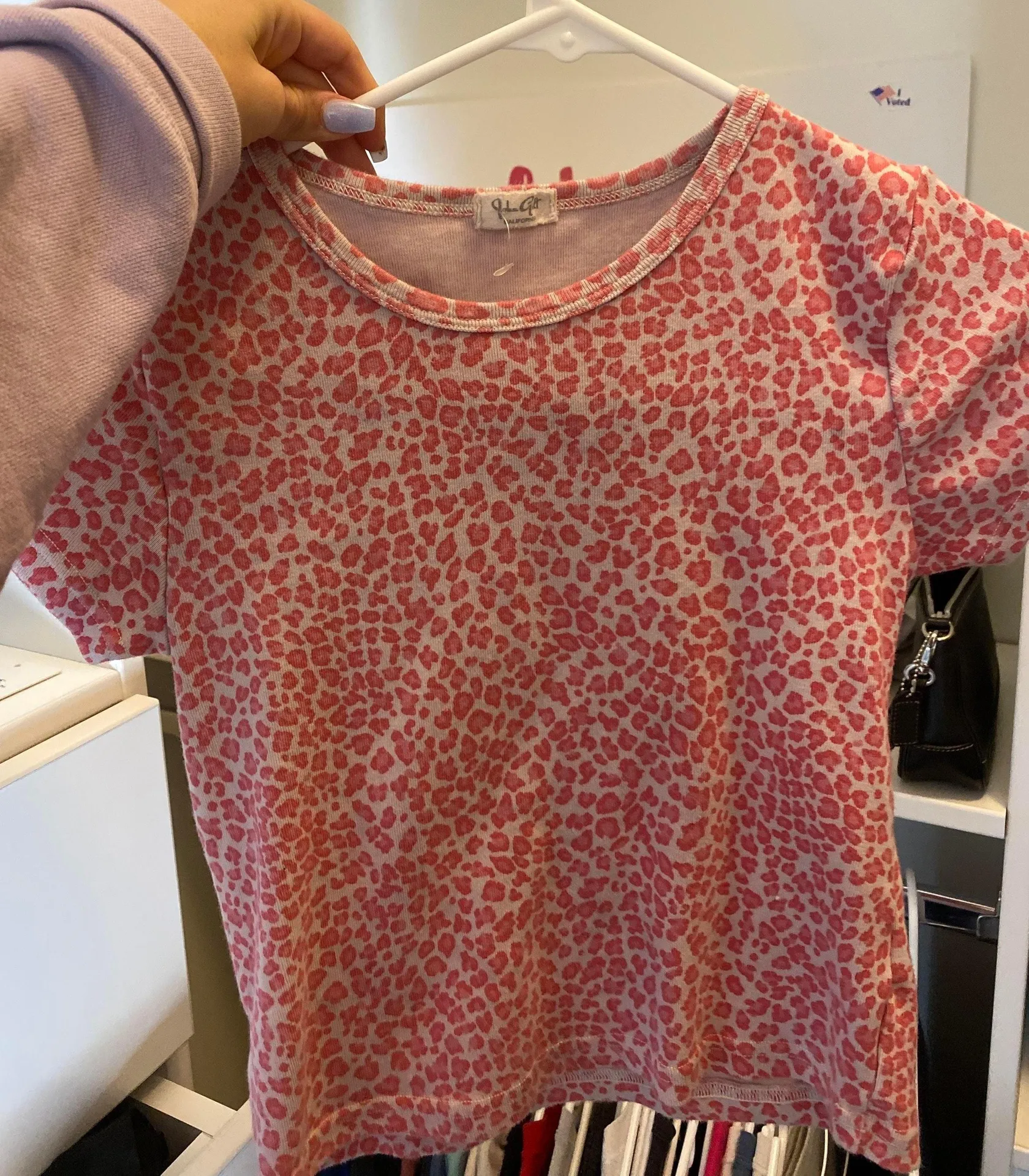 Brandy Melville Pink Cheetah Top - Image 3